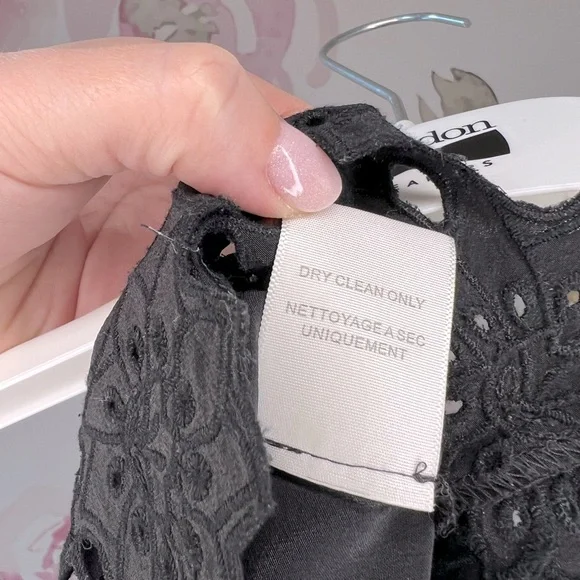 🖤Joie 100% Silk Black Camisole Tank Top with Floral Cutout Designs - Picture 6 of 6